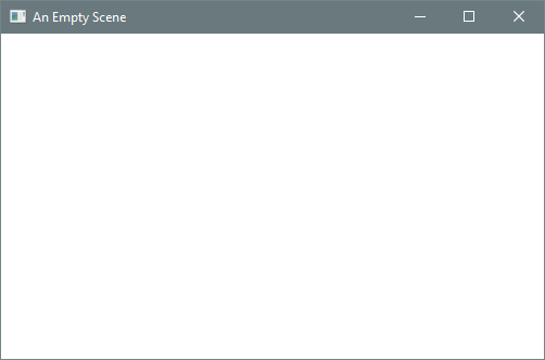 Output 3.7.3 – EmptyScene window
