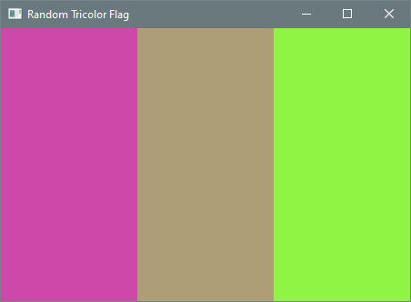 Output 3.7.4 – RandomTricolorFlag window