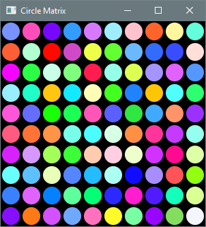 Output 6.5.5a – Circle Matrix